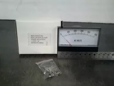 0 – 500 Volt AC Surface Bezel Mount Analog Panel Meter, 3.5 Inch