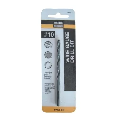 #10 3-5/8-in. Wire Gauge Drill Bit, Black Oxide