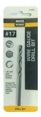 #17 3-3/8 In. Wire Gauge Drill Bit, Black Oxide