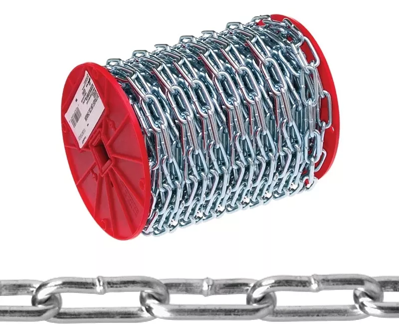 #2 Coil Chain, Bright Zinc, 125 Ft.