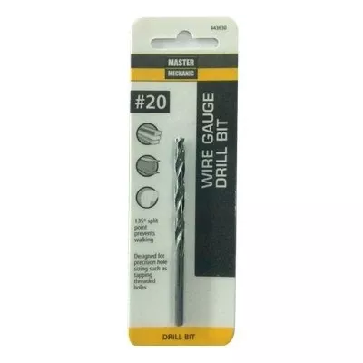#20 3-1/4-in. Wire Gauge Drill Bit, Black Oxide