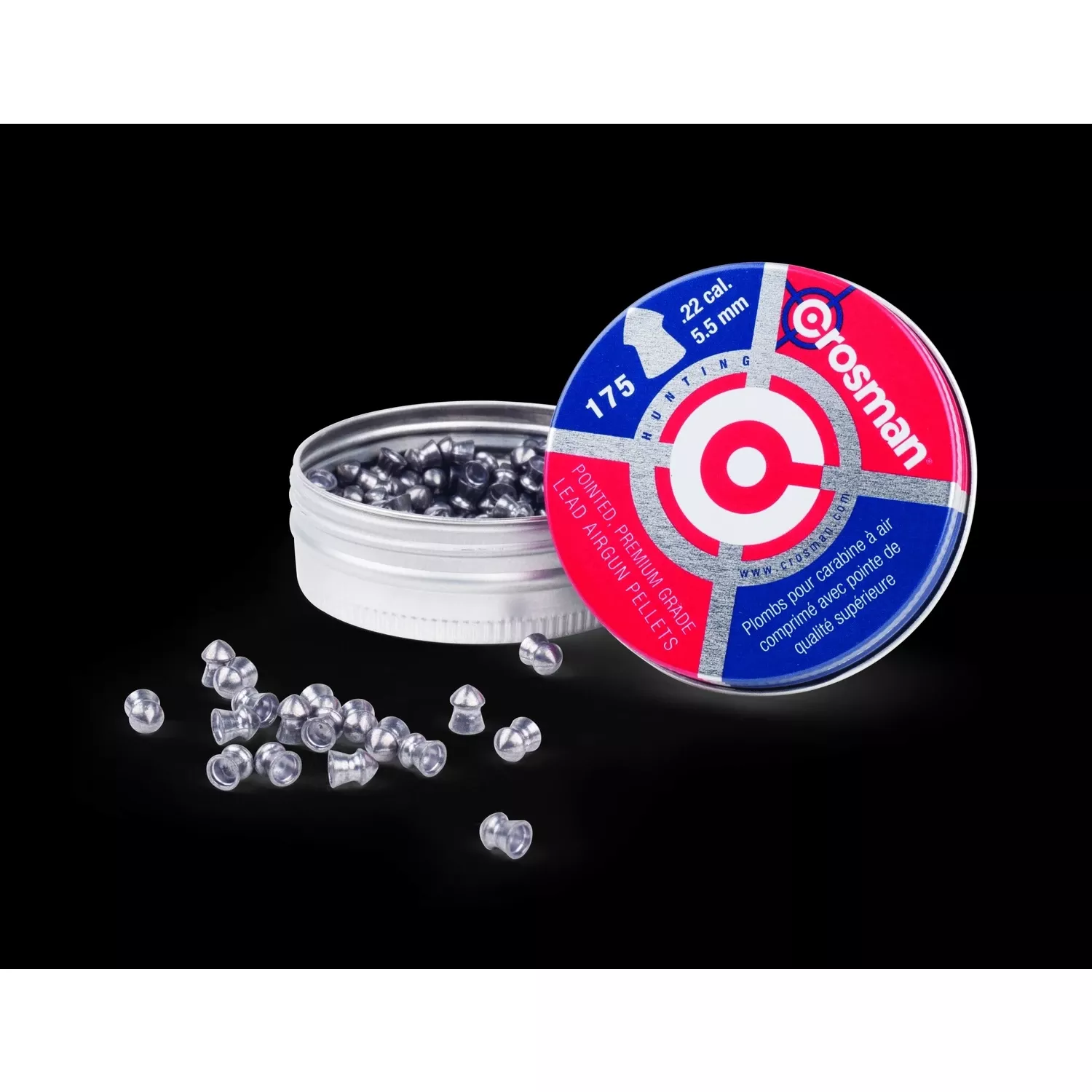 .22 Caliber 14.3 Grain Pointed Pellets 175 Pk For Hunting & Plinking