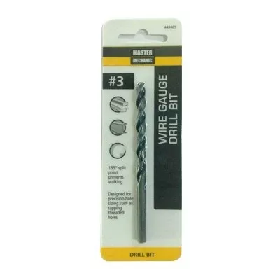#3 3-3/4-in. Wire Gauge Drill Bit, Black Oxide