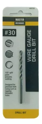 #30 2-3/4-in. Wire Gauge Drill Bit, Black Oxide