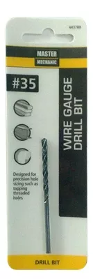 #35 25/8 In. Wire Gauge Drill Bit, Black Oxide