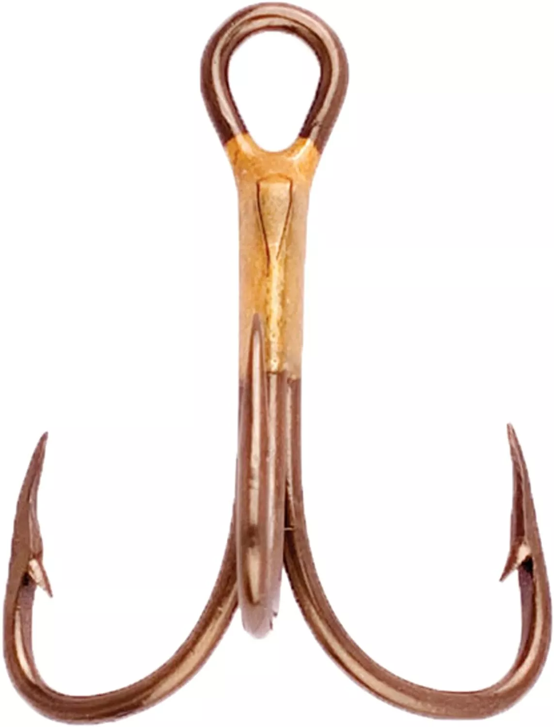 #374a-8 Bronze Regular Shank Treble Hooks - Size 8