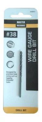 #38 2-1/2 In. Wire Gauge Drill Bit, Black Oxide