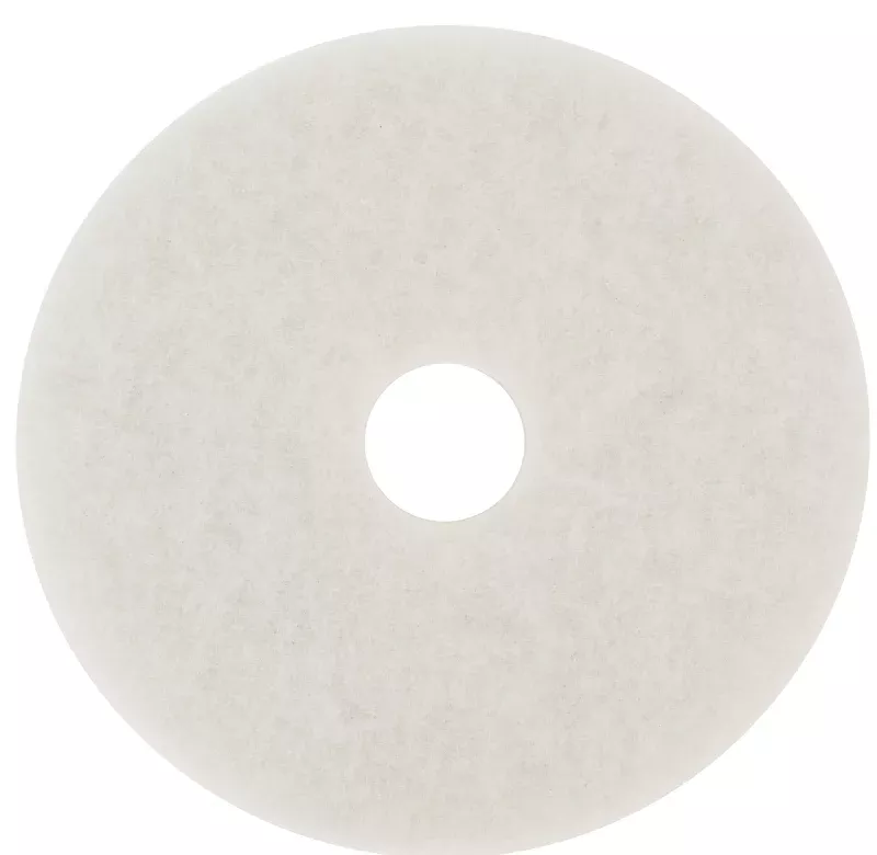 3M 08484 Polish Pad, 20 in Dia, Polyester, White, Pack of 5
