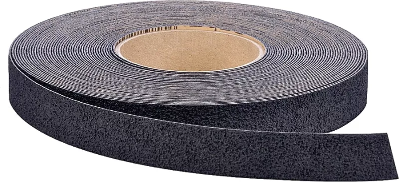 3M 7736 Tread, 60 ft L, 1 in W, Vinyl Backing, Black