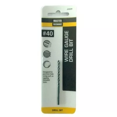 #40 2-3/8-in. Wire Gauge Drill Bit, Black Oxide