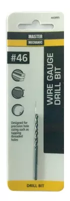 #46 2-1/8 In. Wire Gauge Drill Bit, Black Oxide