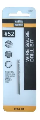 #52 1-7/8 In. Wire Gauge Drill Bit, Black Oxide
