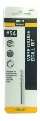 #54 1-7/8 In. Wire Gauge Drill Bit, Black Oxide