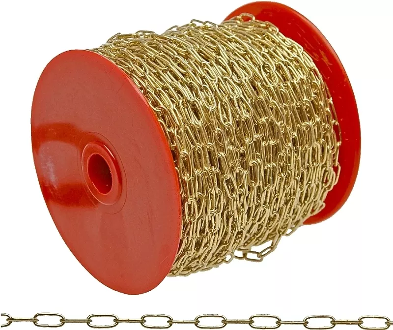 #7 Brass Clock Chain, 82 Ft.