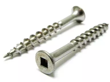 #8 x 1-5/8 Inch Square Drive Bugle Head Deck Screw, S/S, 500 Piece