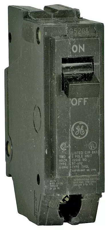 ABB THQL1115 Feeder Circuit Breaker, Type THQL, 15 A, 1-Pole, 120/240 V, Non-Interchangeable Trip, Plug