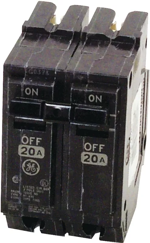 ABB THQL2120 Feeder Circuit Breaker, Type THQL, 20 A, 2-Pole, 120/240 V, Non-Interchangeable Trip, Plug