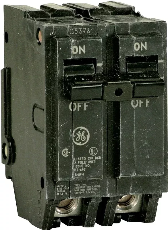 ABB THQL2150 Feeder Circuit Breaker, Type THQL, 50 A, 2-Pole, 120/240 V, Non-Interchangeable Trip, Plug