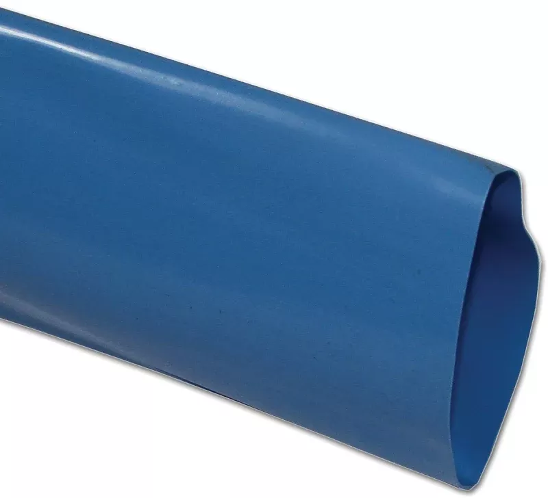 Abbott Rubber T36 Series T36005002 Flat Discharge Hose, 2 in ID, 150 ft L, Polyethylene, Blue