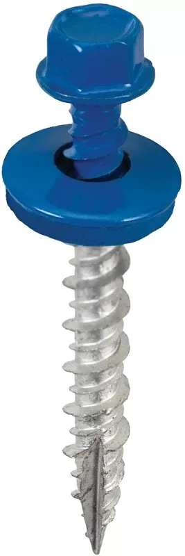 Acorn SW-MW15BL250 Screw, High-Low, Twin Lead Thread, Hex Drive, Self-Tapping, Type 17 Point, Blue