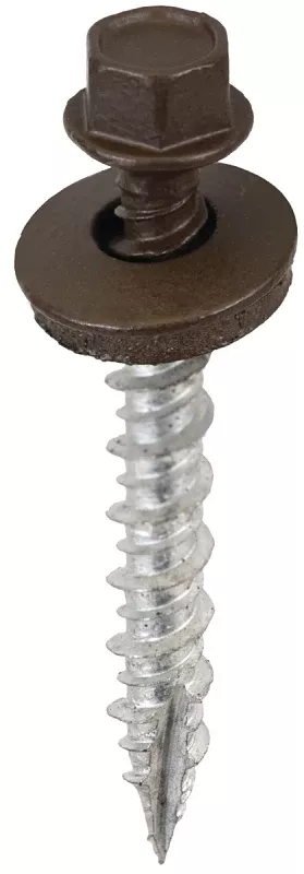 Acorn SW-MW15BS250 Screw, High-Low, Twin Lead Thread, Hex Drive, Self-Tapping, Burnished Slate, 250/BAG
