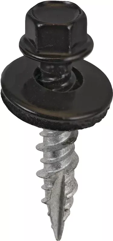 Acorn SW-MW1BK250 Screw, #9 Thread, High-Low, Black, Hex Drive, Self-Tapping, Type 17 Point, 250/BAG