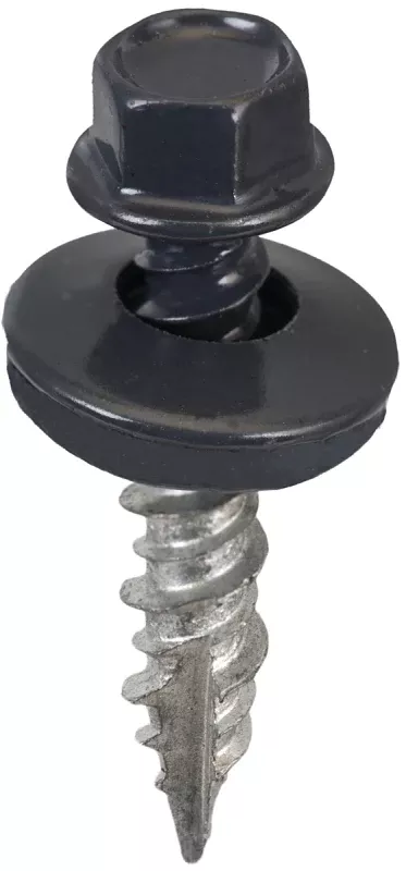 Acorn SW-MW1CG250 Screw, High-Low, Twin Lead Thread, Hex Drive, Self-Tapping, Charcoal Gray, 250/BAG