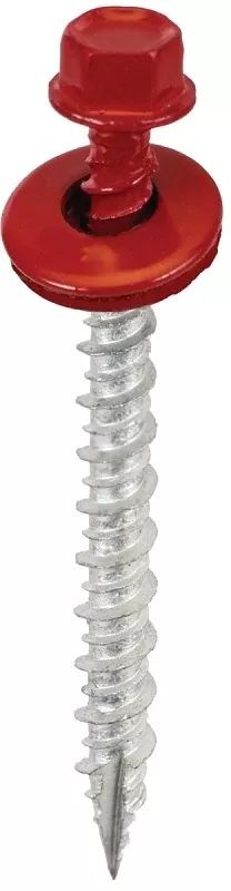 Acorn SW-MW2CR250 Screw, High-Low, Twin Lead Thread, Hex Drive, Self-Tapping, Type 17 Point, Crimson