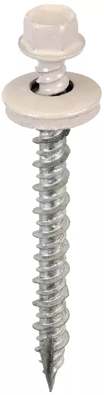Acorn SW-MW2LG250 Screw, High-Low, Twin Lead Thread, Hex Drive, Self-Tapping, Type 17 Point, Light Gray