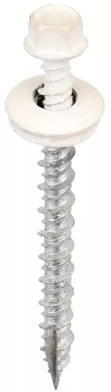 Acorn SW-MW2W250 Screw, #9 Thread, High-Low, Twin Lead Thread, White, Self-Tapping, Type 17 Point, 250/BAG