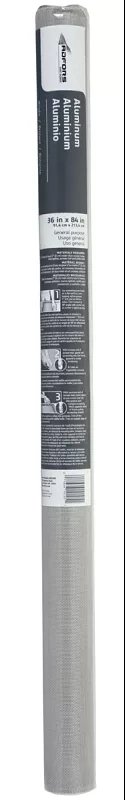 Adfors 13107 Screen Wire, 7 ft L, 48 in W, Aluminum, Charcoal