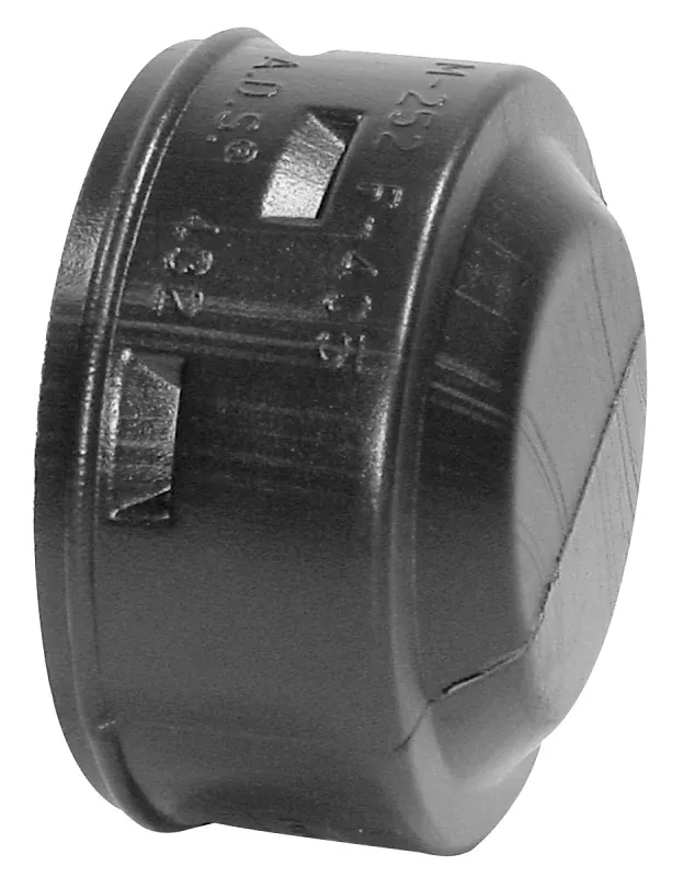 ADS 0432AA End Pipe Cap, 4 in, Snap, Polyethylene, Black