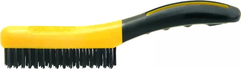 ALLWAY SB416 Wire Brush, Carbon Steel Bristle, Foam Handle, Shoe Handle