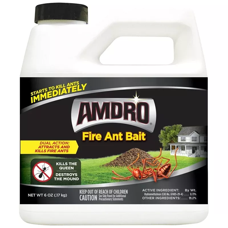 Amdro 100099058 Fire Ant Bait, Granular, Characteristic Vegetable Oil, 6 oz Bottle