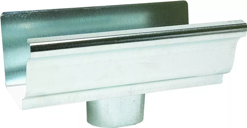 Amerimax 29010 Gutter End with Drop, 4 in L, 3 in W, Vinyl, For: 5 in K-Style Gutters