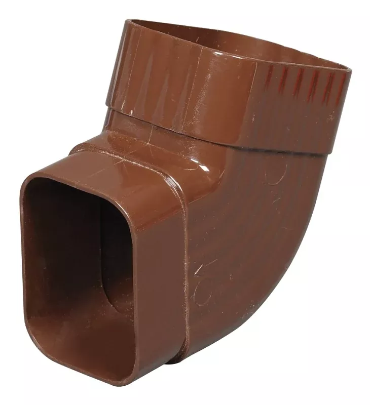 Amerimax M1628HPC Elbow, 5 in Gutter, Vinyl, Brown