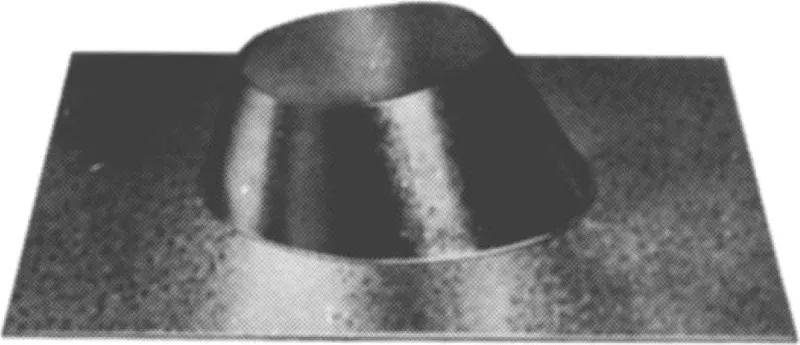 AmeriVent 8FFU Round Flashing, 8 in Pipe, Galvanized Steel