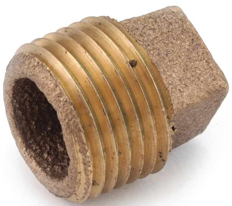 Anderson Metals 738109-12 Pipe Plug, 3/4 in, MPT, Cored Square Head, Brass