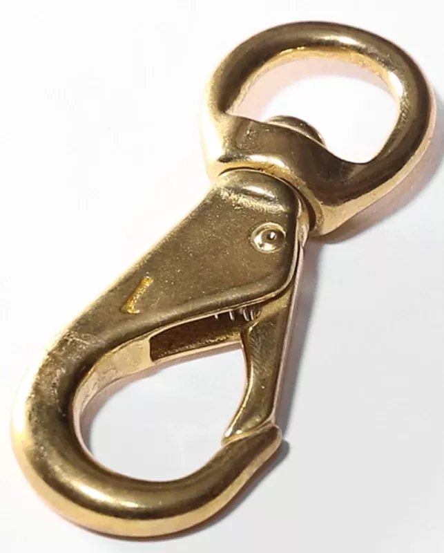Baron 251BT-2 Quick Snap, 1/2 in Snap Opening, 3-3/4 in L Dimensions, 60 lb Working Load, Solid Bronze, Polished