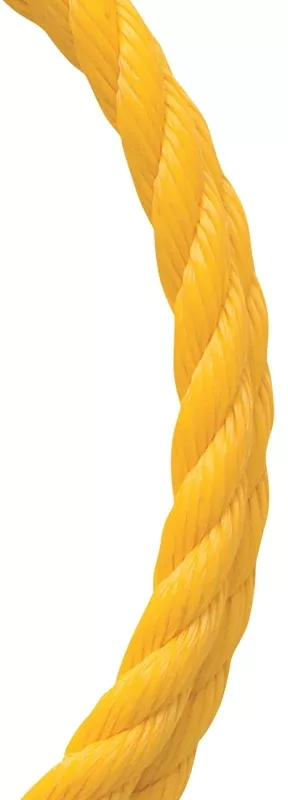 Baron 54210 Rope, 3/8 in Dia, 400 ft L, 244 lb Working Load, Polypropylene, Yellow