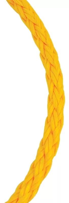 Baron 54808 Rope, 1/4 in Dia, 50 ft L, 100 lb Working Load, Polypropylene, Yellow