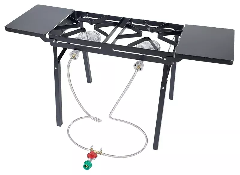 Bayou Classic DB375 Patio Stove, 2-Burner, Propane, Steel