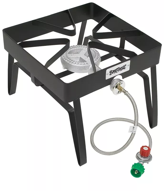 Bayou Classic SQ14 Square Burner, 1-Burner, Propane, Manual Ignition, Steel