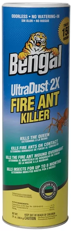 Bengal UltraDust 2X 93625 Fire Ant Killer, Powder, Outdoors, 24 oz Can