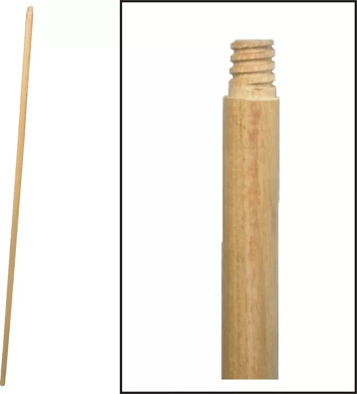 Birdwell 532-12 Broom Handle, 15/16 in Dia, 48 in L, Threaded, Hardwood