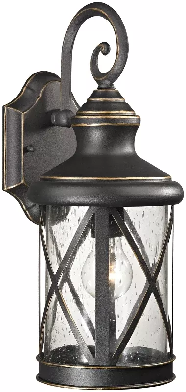Boston Harbor LT-H04 Single Light Outdoor Wall Lantern, 60 W, 120 V, A19 or CFL, Steel, Oil Rubbed Bronze