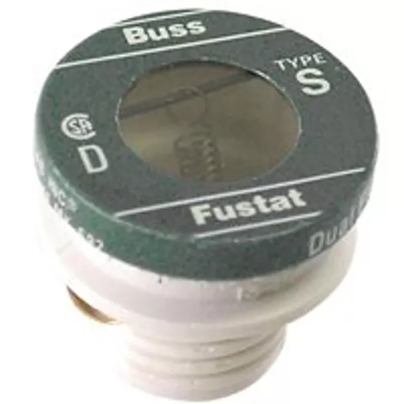 Bussmann BP/S-8 Plug Fuse, 8 A, 125 V, 10 kA Interrupt, Low Voltage, Time Delay Fuse