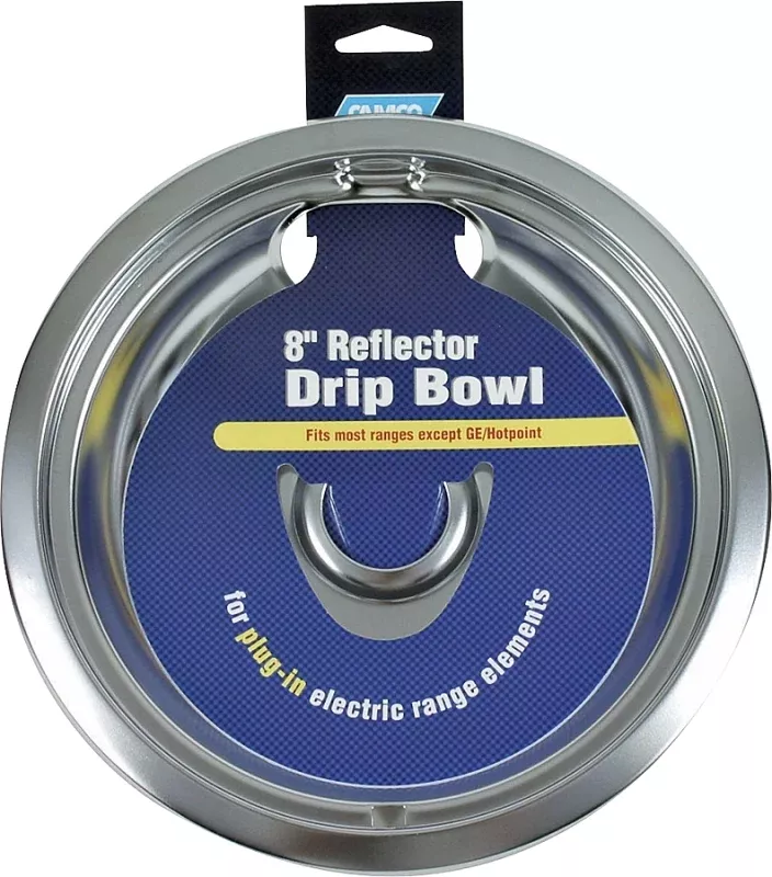 Camco USA 00393 Drip Bowl, For: Plug-In Electric Range Elements, 8 in Dia