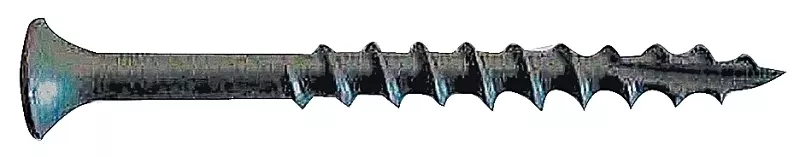 Camo 0341154 Deck Screw, #9 Thread, 2-1/2 in L, Bugle Head, Star Drive, Type 17 Slash Point, Carbon Steel, 350 PK
