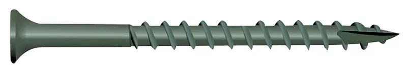 Camo 0341159 Deck Screw, #9 Thread, 2-1/2 in L, Bugle Head, Star Drive, Type 17 Slash Point, Carbon Steel, 1750 PK